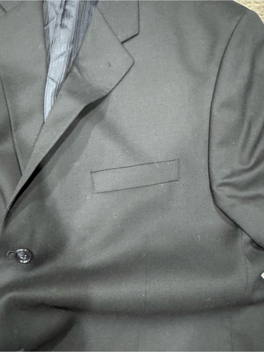Calvin Klein black Single-Breasted Blazer/suit jacket, pure‎ new wool Size 48L - Picture 5 of 8